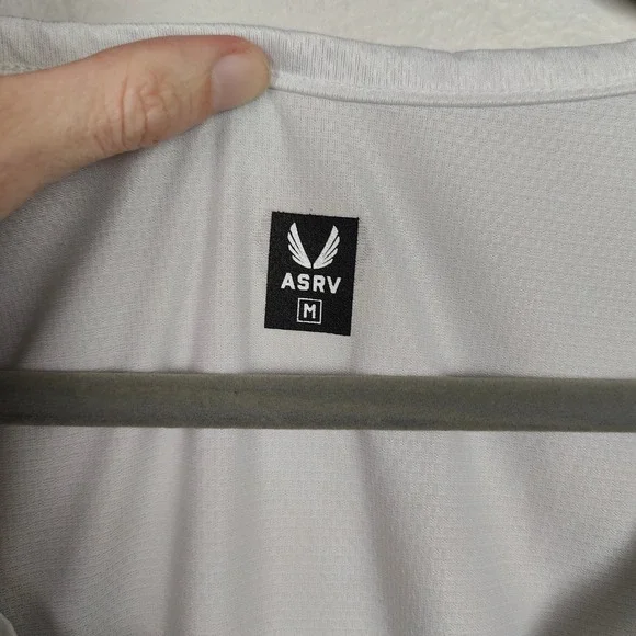 ASRV DSG-0830 AeroSilver Tank Top Mens Medium White Performance Gym Running - Picture 8 of 10